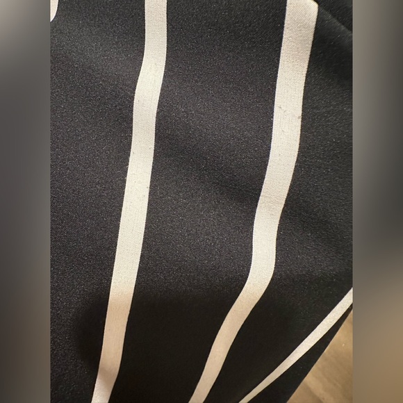 SHEIN Curve Black and White Striped Long Sleeve Button Down T-Shirt Dress - Picture 12 of 12